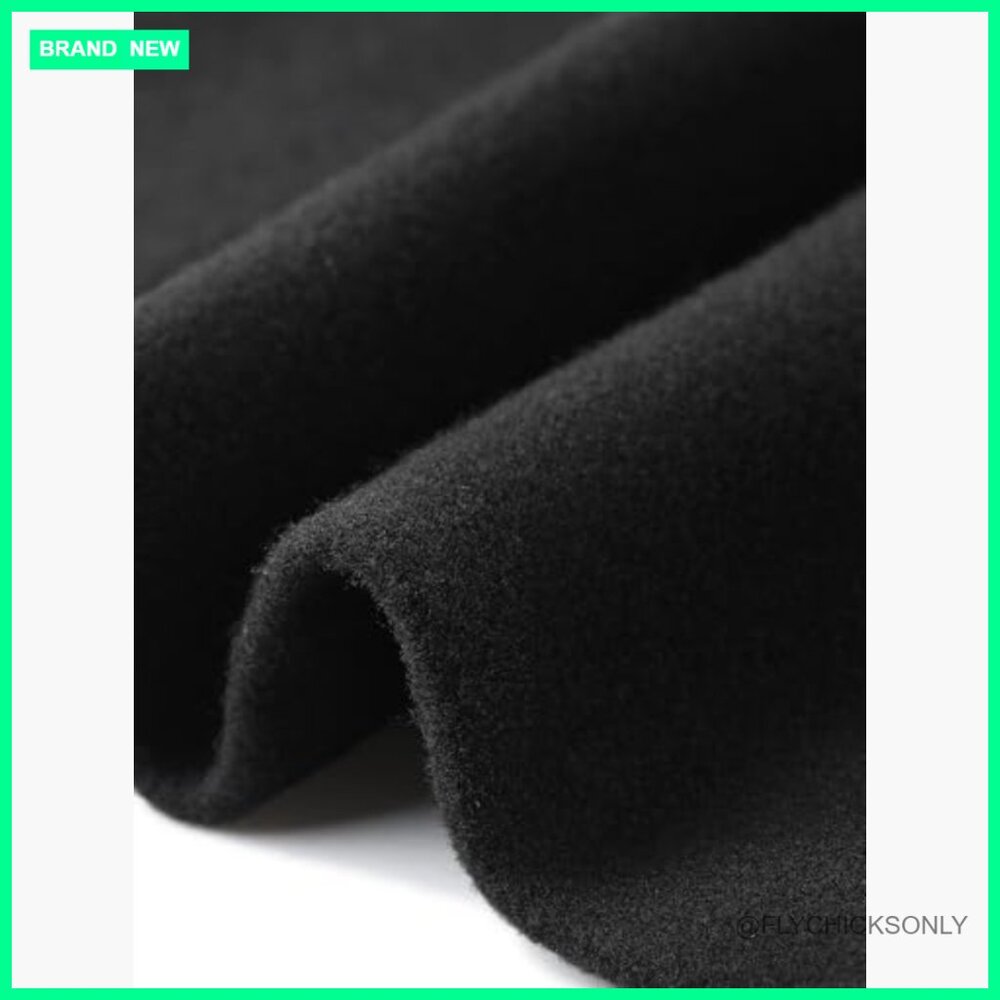 Windproof Polyester Blend Pea Coat with Shawl Col… - image 5